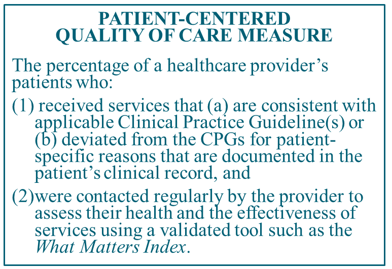 Patient-Centered Quality Measure